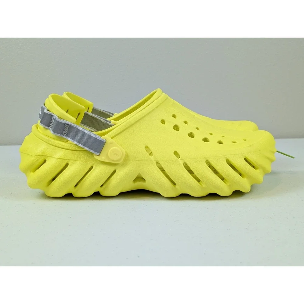 Crocs Echo Clogs w/ Reflective Strap Acidity Neon Yellow Size Men's 9/Womens 11